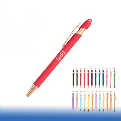 Rubberized Soft Touch Stylus Ballpoint Pen
