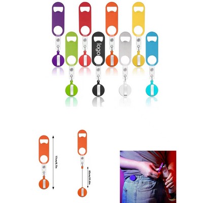 Retractable Badge Reel with Bottle Opener