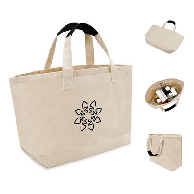 Tropical Getaway Tote with Secure Snap Pocket